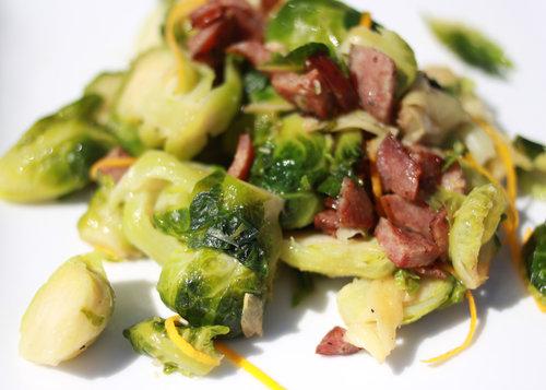 Bacon Sausage Brussels Sprouts