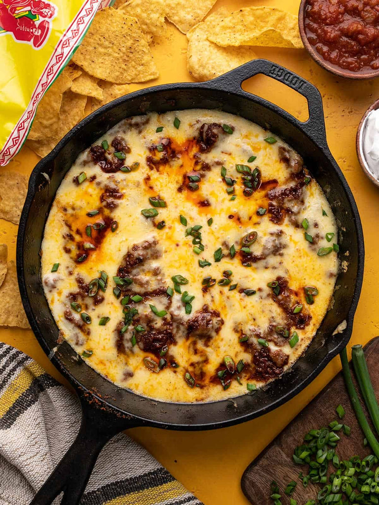 queso fundido with sausage