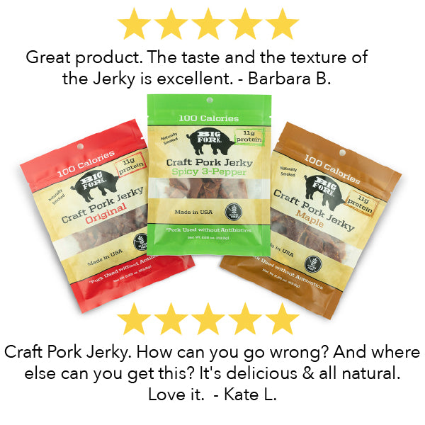 Craft Pork Jerky Collection (24 bags, 8 of each flavor)